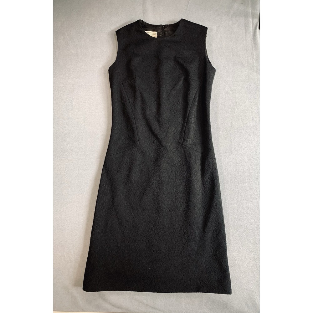 Vintage 60s/70s Black Chiffon Party Cocktail Dress Sz 6 Union Made - USA